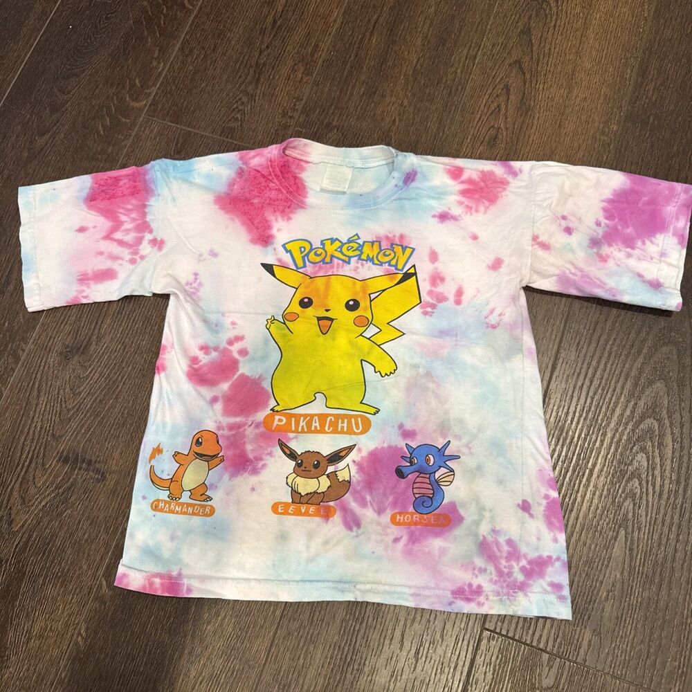 Vintage Pokemon T-Shirt; Tie Dye; First Generation; YOUTH Sz S / M; Bootleg??